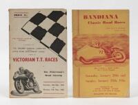 HISTORIC MOTORCYCLE RACING: Two programs relating to historic motorcycle racing in Victoria,