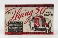 BUNBURY&nbsp;MOTOR RACING: An official program of the Bunbury WA 'Flying 50" motor racing carnival of November 14, 1938