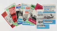 OULTON PARK: A collection of ten official programs from events held at Oulton Park UK dating from 1965, 1966, 1967, 1968 and 1976