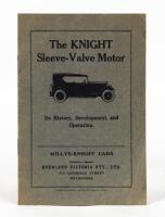 WILLYS KNIGHT: An Australian published booklet, 'The Knight Sleeve-Valve Motor - Its History, Development & Operation'