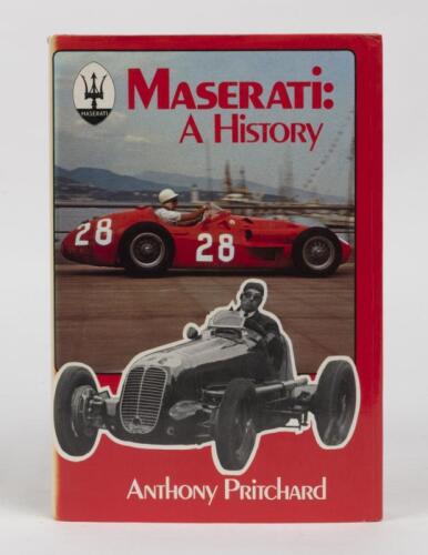 MASERATI: 'MASERATI - A RACING HISTORY' hardcover book by Anthony Pritchard, published 1976