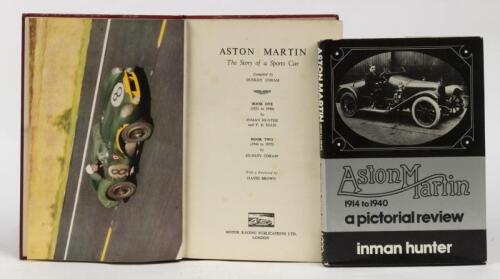ASTON MARTIN: Two hardcover books detailing Aston Martin