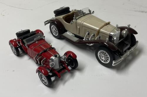 MERCEDES BENZ SSK: Two Mercedes models including a 1:18 scale Bburago 1928 SSK and a 1:24 scale 1928 SSK