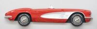 A decorative full size wall hanging of a profile of Corvette C1 in fiberglass, 440cm wide [Location: Cheltenham, VIC]