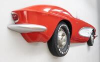 A decorative full size wall hanging of a profile of Corvette C1 in fiberglass, 440cm wide [Location: Cheltenham, VIC] - 4