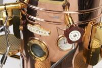 A 2007 Elektra Belle Epoque P1 polished brass and copper electric Italian coffee machine, in the 1950 style [Location: Cheltenham, VIC] - 9