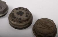 VINTAGE HUB CAPS: A collection three of both vintage Fiat & Brasier grease hub caps - 2