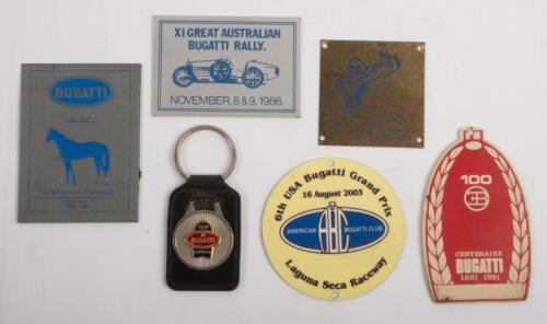 BUGATTI RALLY BADGES: A collection of Bugatti related rally badges