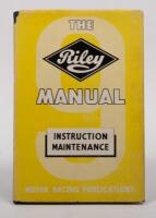 RILEY: Three operating & instruction manuals relating to Riley - 4