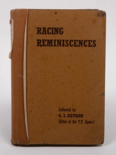 100 MILE TT: 'Racing Reminiscences - By Riders of the Past and Present', published 1948, hardcover