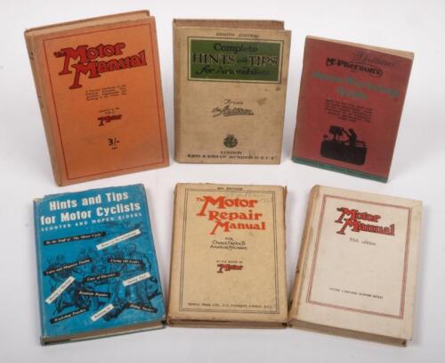 VINTAGE MOTOR MANUALS: A collection of six manual & workshop guides
