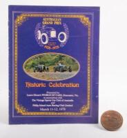 PHILLIP ISLAND: A double sided commemorative&nbsp;medallion&nbsp;from the Golden Jubilee Australian Grand Prix&nbsp;1928-1978, '50 Years of Motor Racing at Phillip Island Victoria', 5cm in diameter