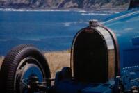 BUGATTI: A CHRISTIE'S 'Important Collectors' Motor Cars, Melbourne Australia,&nbsp;20 June 1990' poster featuring a Bugatti Type 59 in French blue, 76cm wide, 57cm high - 4