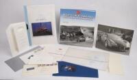 BUGATTI/BOB KING: 'Bugattis In Australasia - A History of the Bugatti Car in Australia & New Zealand by Bob King", signed by the author, hardcover, published 1992, also includes an assortment of items such as invitations to Bob King, cards & letters relat