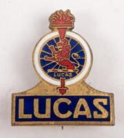 LUCAS: A rare 'LUCAS' fine detailed lapel pin circa 1950s, 4cm high, 3cm wide