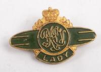 R.A.S.V: A rare RASV&nbsp;- Royal Agricultural Society of Victoria 'Lady' badge, 3cm long, numbered 880 to reverse formally owned by Mrs Lilian Day (Jack Days Wife)