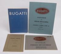 BUGATTI: A collection of Bugatti catalogues