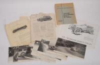 BUGATTI: A collection of Bugatti related original pamphlets, photographs and drawings by R. Shepherd