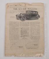 BUGATTI: A collection of Bugatti related original pamphlets, photographs and drawings by R. Shepherd - 5