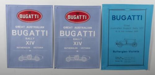 135 · BUGATTI: Three posters relating to the Bugatti Rally of Rutherglen, Victoria,