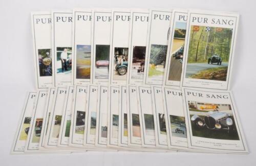 PUR SANG: A near complete collection of Pur Sang magazine, the quarterly publication of The American Bugatti Car Club starting at Volume one and up to Volume 64