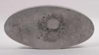 PLAQUE: A solid aluminium&nbsp;oval plaque, 24.5cm wide, 2.5cm high - 2