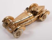 BUGATTI: A 1:18 scale Burago&nbsp;1934 Bugatti Type 59 gold model&nbsp;