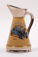 POTTERY SET: A six piece pottery set with Veteran & Vintage cars such as Bugatti, Alfa Romeo and Sunbeam displayed on each item - 3