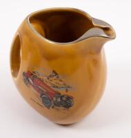 POTTERY SET: A six piece pottery set with Veteran & Vintage cars such as Bugatti, Alfa Romeo and Sunbeam displayed on each item - 5