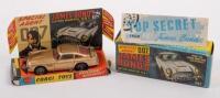 ASTON MARTIN DB5 JAMES BOND GOLDFINGER: An Aston&nbsp;Martin DB5 by Corgi Toys product number #261, complete with diorama cardboard display