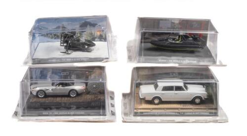 THE WORLD IS NOT ENOUGH: A collection of four 1:43 scale 'The World Is Not Enough' diecast film car model GE Fabbri Ltd