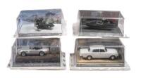 THE WORLD IS NOT ENOUGH: A collection of four 1:43 scale&nbsp;'The World Is Not Enough' diecast film car&nbsp;model GE Fabbri Ltd
