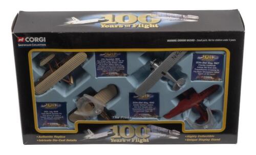CORGI 100 YEARS OF FLIGHT: A box set celebrating 100 years of flight, this set is for The Pioneering Years, the set contains 4 models, manufactured by Corgi, part of the showcase collection, product number CSCA01004