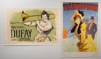 LITHOGRAPHED PERIOD POSTERS: Two lithographed reproduced posters presented in folio, numbered & part of a limited edition of 2000, produced by the Sunday Times Magazine 'Six Masters of the Poster of the Eighteen-Nineties' series