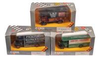 CORGI: Three&nbsp;Corgi&nbsp;models&nbsp;including&nbsp;No. C953/1,C953/2,C897/3&nbsp;Two Bedford O Series Pantechnicon and a AEC 508 Forward Control 5ton Cabover, within&nbsp;original box