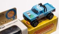MATCHBOX: Four Matchbox models&nbsp;including&nbsp;two Model T Fords, MB-38 Model A Van and a Mountain Man Pick Up, within&nbsp;original box - 2