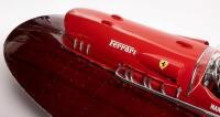 TIMOSSI FERRARI: A large detailed model of the 1951 Timossi-Ferrari racing hydroplane Arno XI on stand, 21cm high, 91cm long - 6