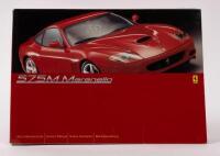 FERRARI: A 2002 Ferrari 575M Maranello owners manual