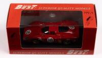 FERRARI: A diecast&nbsp;1:43&nbsp;scale 'Best Model' made in Italy,&nbsp;Ferrari 312&nbsp;coupe Le Mans 1969 Rodriguez/Piper