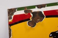 FERRARI: A large enamel Ferrari convex sign, 60cm high, 43cm wide - 2