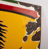 FERRARI: A large enamel Ferrari convex sign, 60cm high, 43cm wide - 3