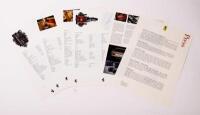 FERRARI 550: A press kit for the Ferrari 550 Maranello, printed in Italy, sealed in folder, also includes a Maisto&nbsp;Models 1:43 scale 1996 Ferrari 550 Maranello in original packaging