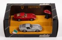 FERRARI 250 GTO SOLIDO PRESTIGE: A boxed set of Ferrari 250 GTO models, the set comprises of 1 red and 1 silver model in 1:43 scale