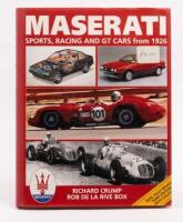 MASERATI: 'MASERATI - SPORTS, RACING & GT CARS from 1926' hardcover book by Richard Crump, Rob De La Rive Box