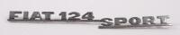 FIAT: A 'Fiat 124 Sport' long metal nameplate badge