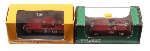 166, 166S GEMANO COUPE: Two 1:43 scale Top Model including a Ferrari 166S .ALL.MM 1948 and a Ferrari 166s Germano Coupe 1949