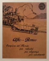 ALFA ROMEO: A group of four early 20th century reproduced decorative posters framed & glazed all relating&nbsp;to Alfa Romeo - 2