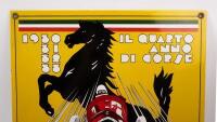 SCUDERIA FERRARI: A high quality enamel sign featuring artwork from the 1933 Scuderia Ferrari Year Book 'Il Quarto Anno Di Corse'&nbsp; - 2