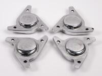 BORRANI: A set of four used Carlo Borrani 52mm spinner wire wheel knock offs, as suited to Ferraris