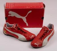 RACING SHOES: A pair of Puma Ferrari racing shoes, size US 10